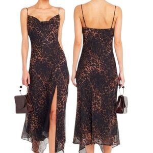 o.p.t leopard print maxi dress